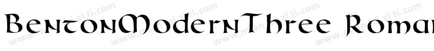 BentonModernThree Roman Regular字体转换